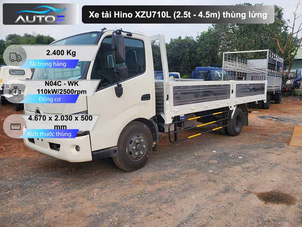 Xe tải Hino XZU710L (2.5t - 4.5m) thùng lửng